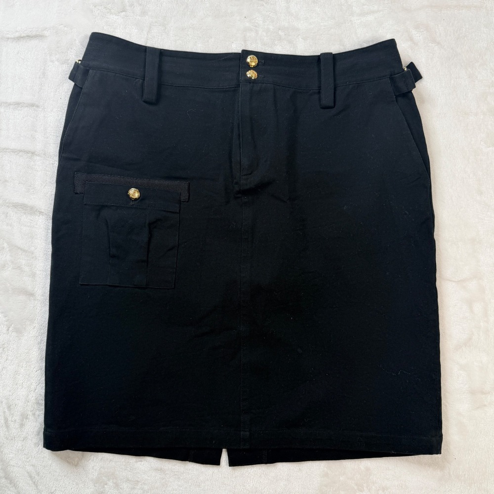 Lauren Ralph Lauren Petite Black Pencil Skirt Utility Old Money,Preppy 10P